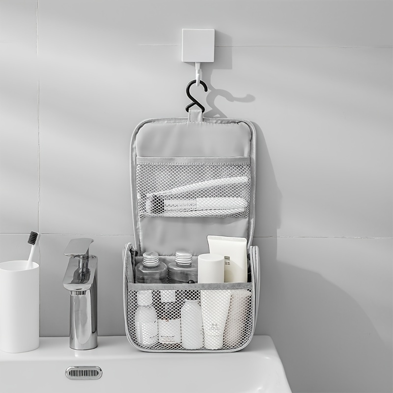 Bolsa de viaje con gancho para colgar, resistente al agua, organizador de  cosméticos, bolsa de viaje para accesorios, champú, contenedor de tamaño