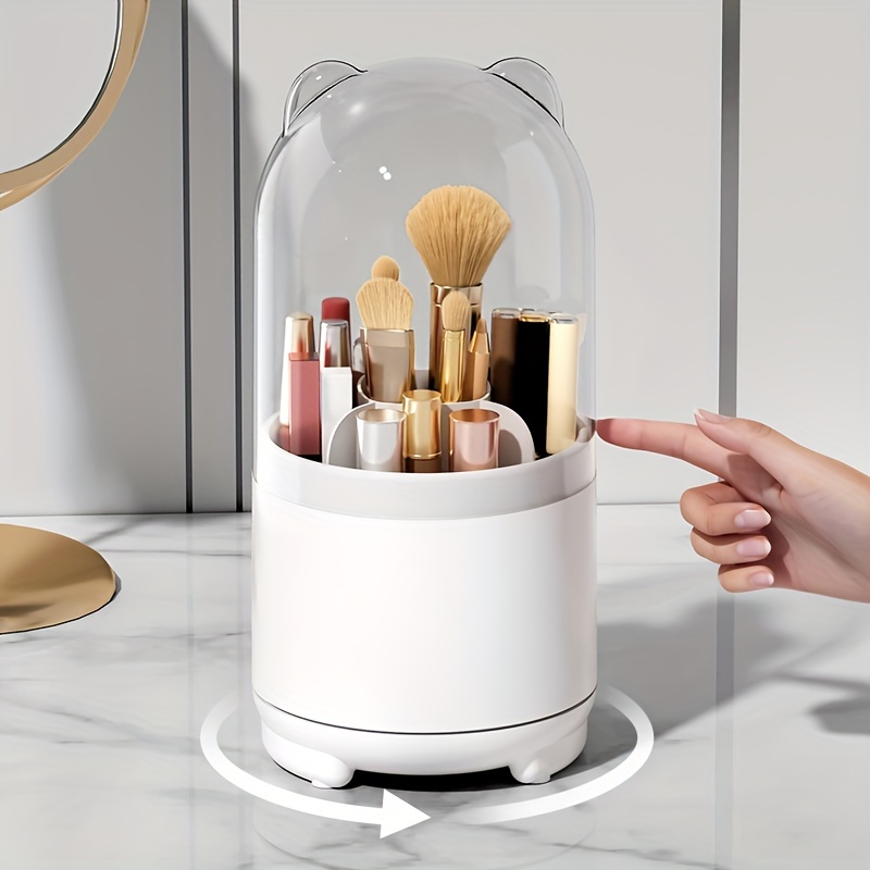 Organizer Makeup Storage Plastic Drawer Cosmetic New Fashion 360-degree  rotating brush holder jewelry shelf Detachable Beauty