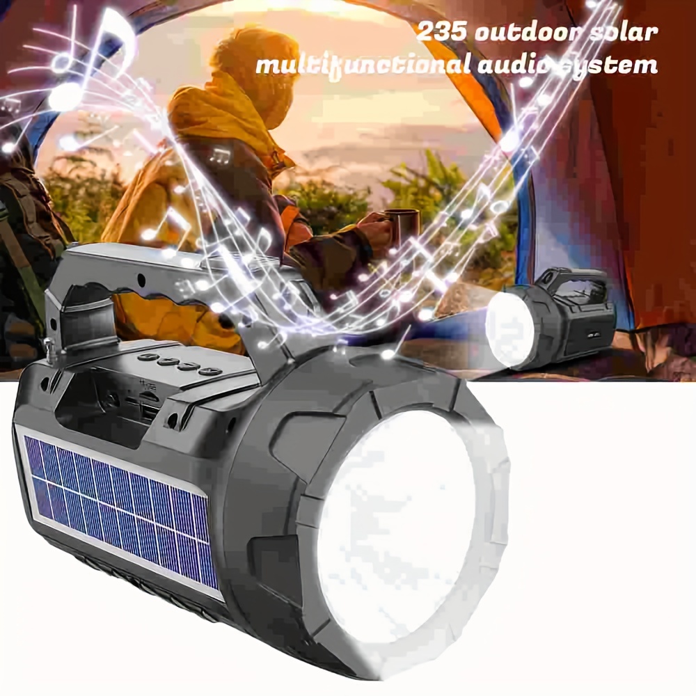 Solar Flashlight Outdoor Multifunctional Rechargeable - Temu