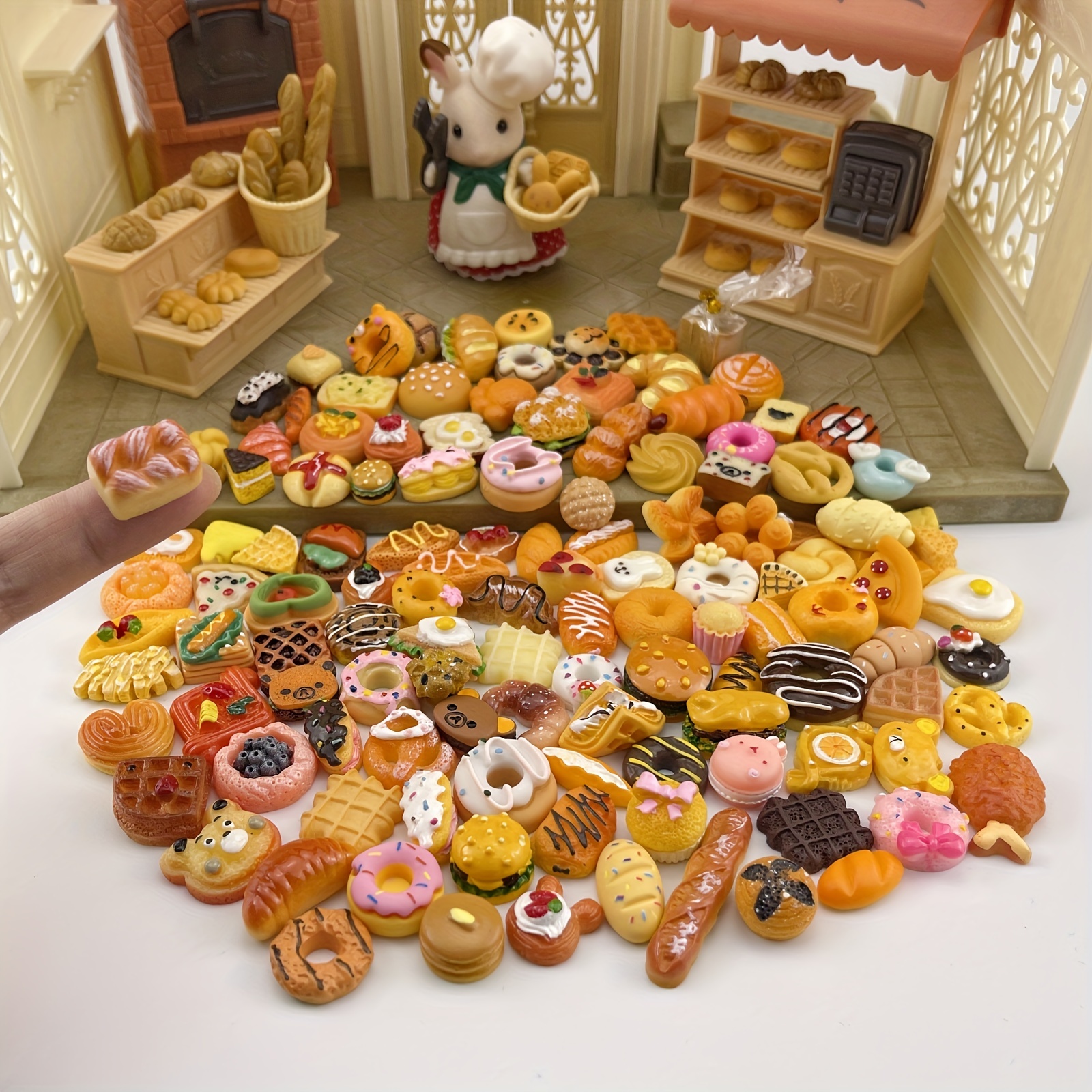 TIESOME Cibo in miniatura Bevanda 1:12 casa delle bambole, 50 pezzi in  resina cibo giocattolo set accessori per bambole mini cucina gioco piccola  decorazione torta per ragazzi ragazze mini drink cibo 
