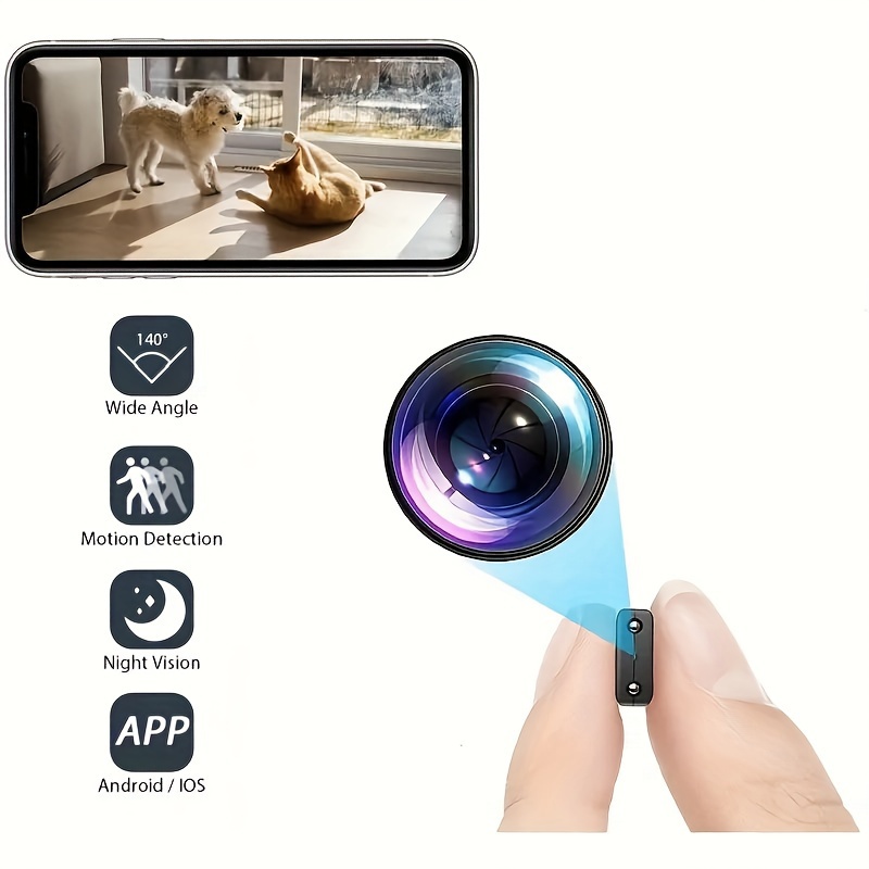 Cámara para mascotas, cámara HD para mascotas 1080P, vista  panorámica/inclinación de 360° con audio bidireccional, cámara para perros  con aplicación