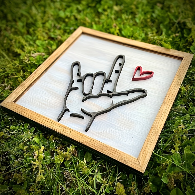 

1pc Decorations, Wooden , Decor, 's Day Wooden , I You , For Decor, For Christmas 's Day New Decor