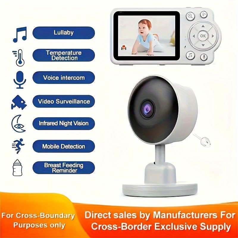 Monitor de bebé VB603, cámara de videovigilancia con detección de llanto,  WiFi, 2,4G, pantalla de temperatura, Audio bidireccional - AliExpress
