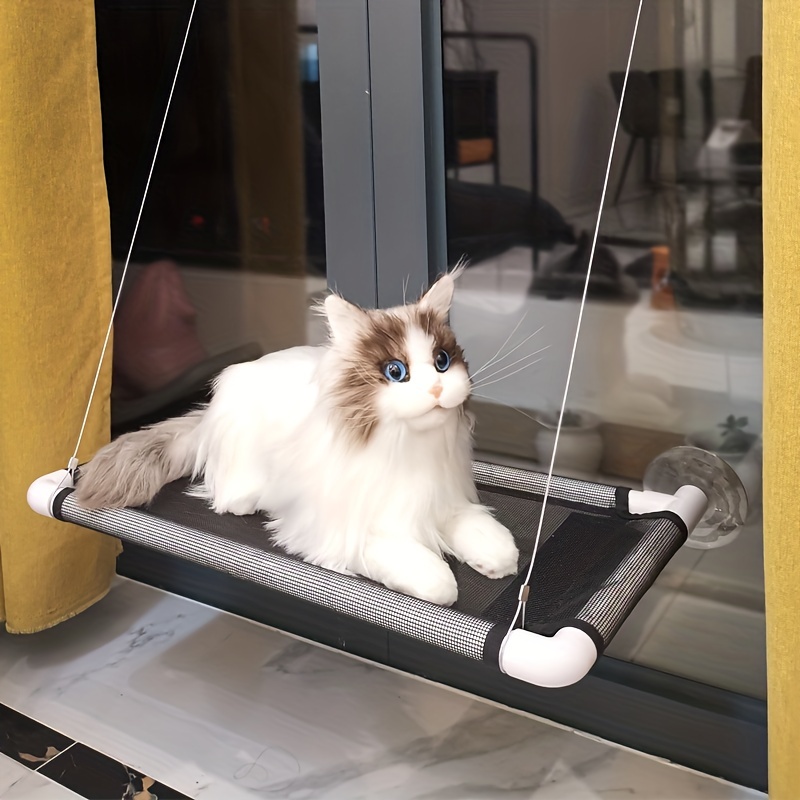  Asiento de hamaca para ventana de gato, percha para gato,  ventana de cama para gato, hamaca para ventana de gato, estantes de  seguridad para gatos que ahorran espacio, asiento para gatos