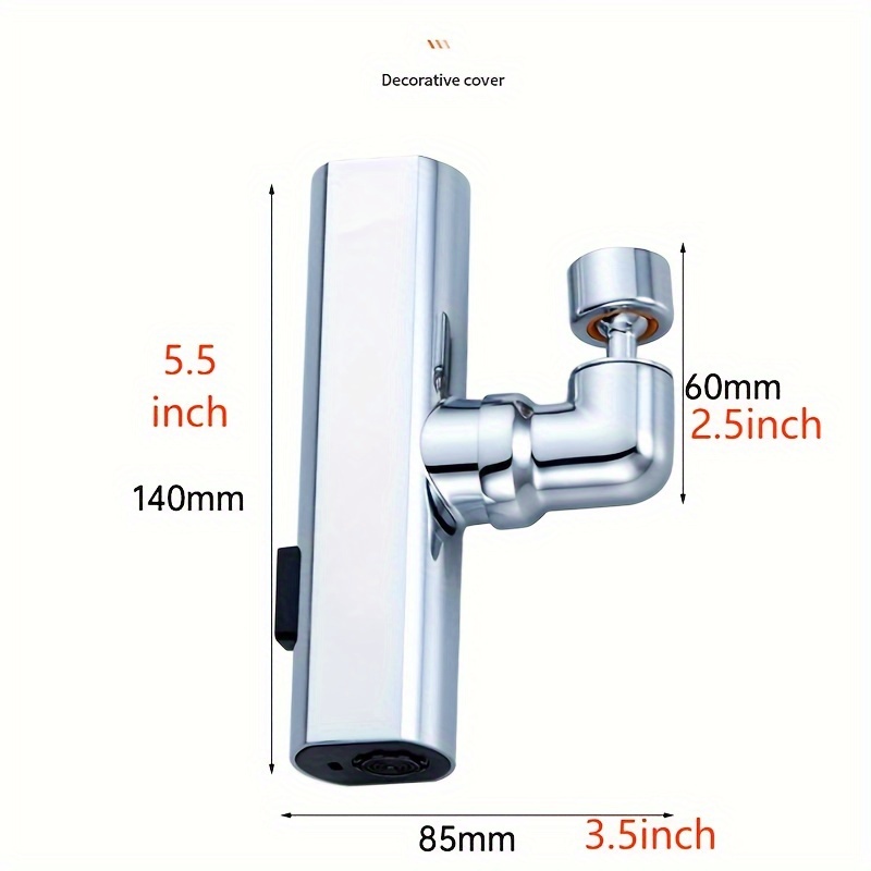 Robinet de Cuisine Cascade au Design Moderne avec Dispositif  Anti-Éclaboussures, Bec Extensible Rotatif et Embout Universel