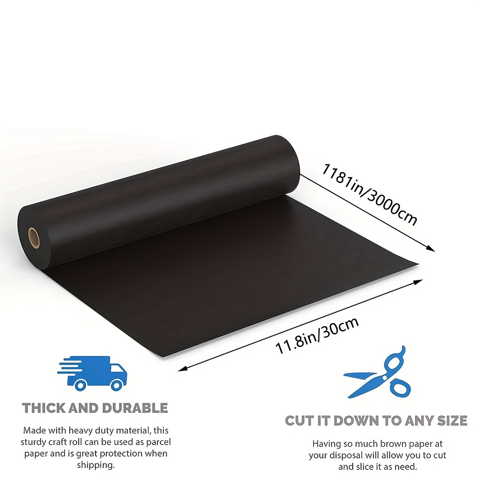 Black/white/brown Kraft Paper Roll Perfect For Wrapping - Temu