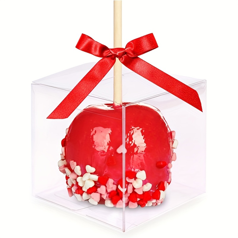 Cajas transparentes para recuerdos de 4 x 4 x 4, 50 unidades, caja de  regalo transparente para macarrón, cupcakes, dulces, galletas, adornos,  regalos