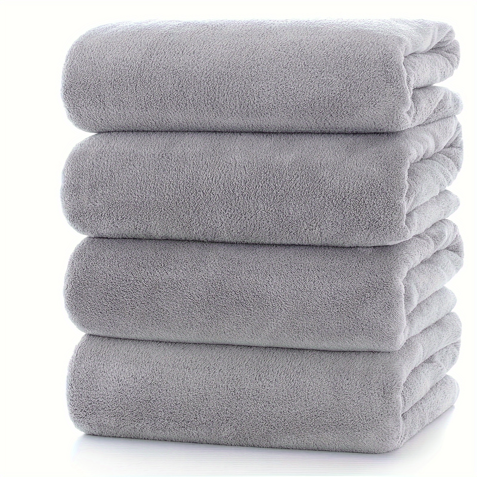 Premium Bath Towel Set Polyester Coral Velvet Highly - Temu