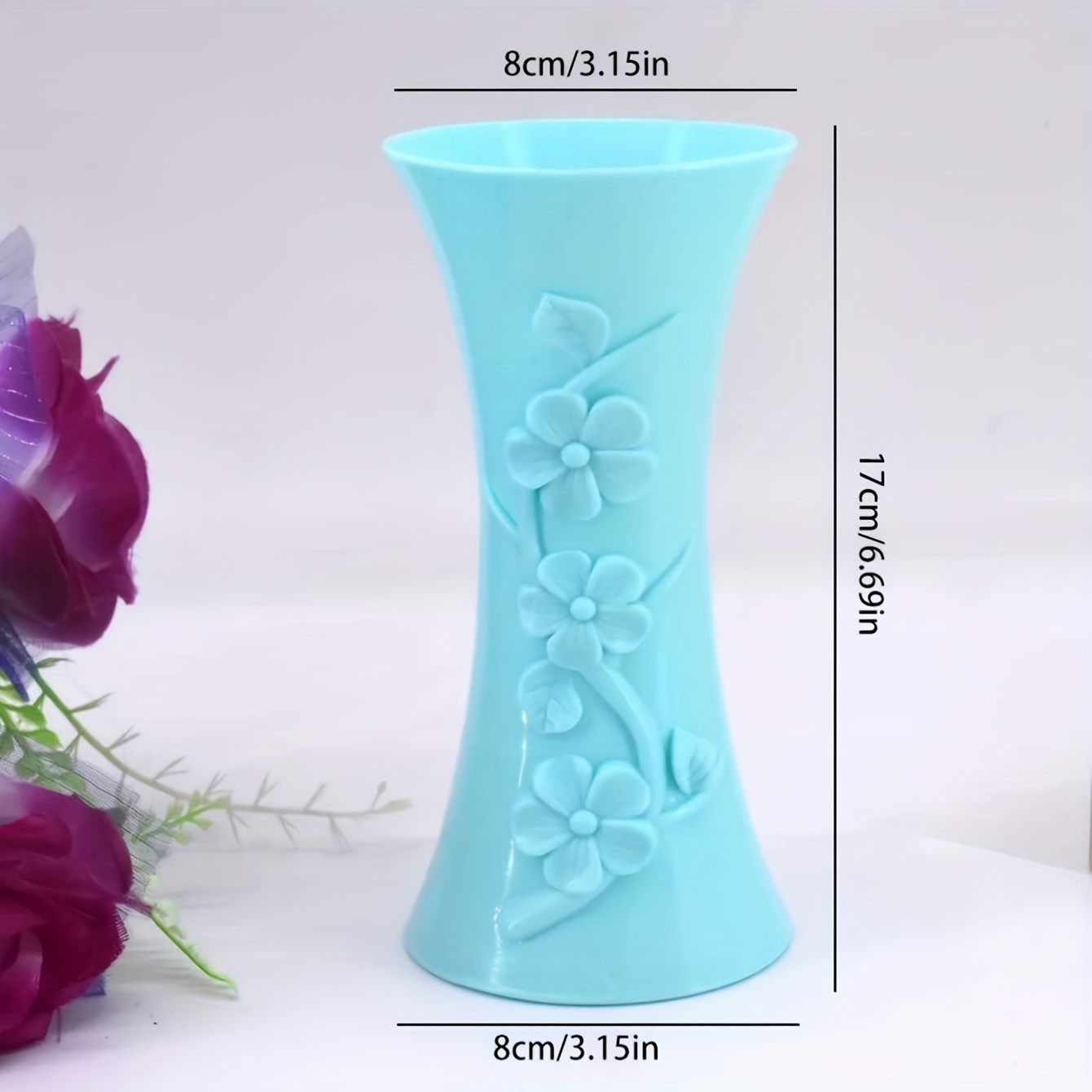 1pc Vaso Prugna Tridimensionale Cesto Fiori In Plastica - Temu Italy