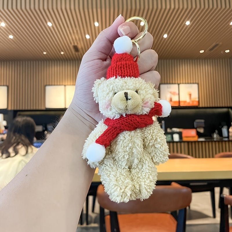 Creative Cute Kawaii Wearing Removable Christmas New Year Scarf Plush Bear Keychain Keyrings Lightweight Soft Animal Car Bag Pendant Key Holder | Shop Now For Limited-time Deals | Temu Creative Cute Kawaii Wearing Removable Christmas New Year Scarf Plush Bear Keychain Keyrings Lightweight Soft Animal Car Bag Pendant Key Holder | Shop Now For Limited-time Deals | Temu