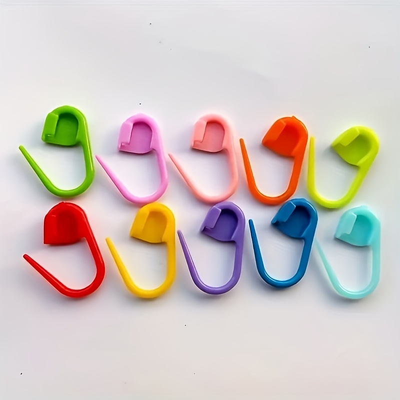 100PCS Colorful Plastic Knitting Tools Mini Resin Clips Pins Locking Stitch  Markers Crochet Sewing Needle Clip Hooks for Sweater 2023 - $2.99