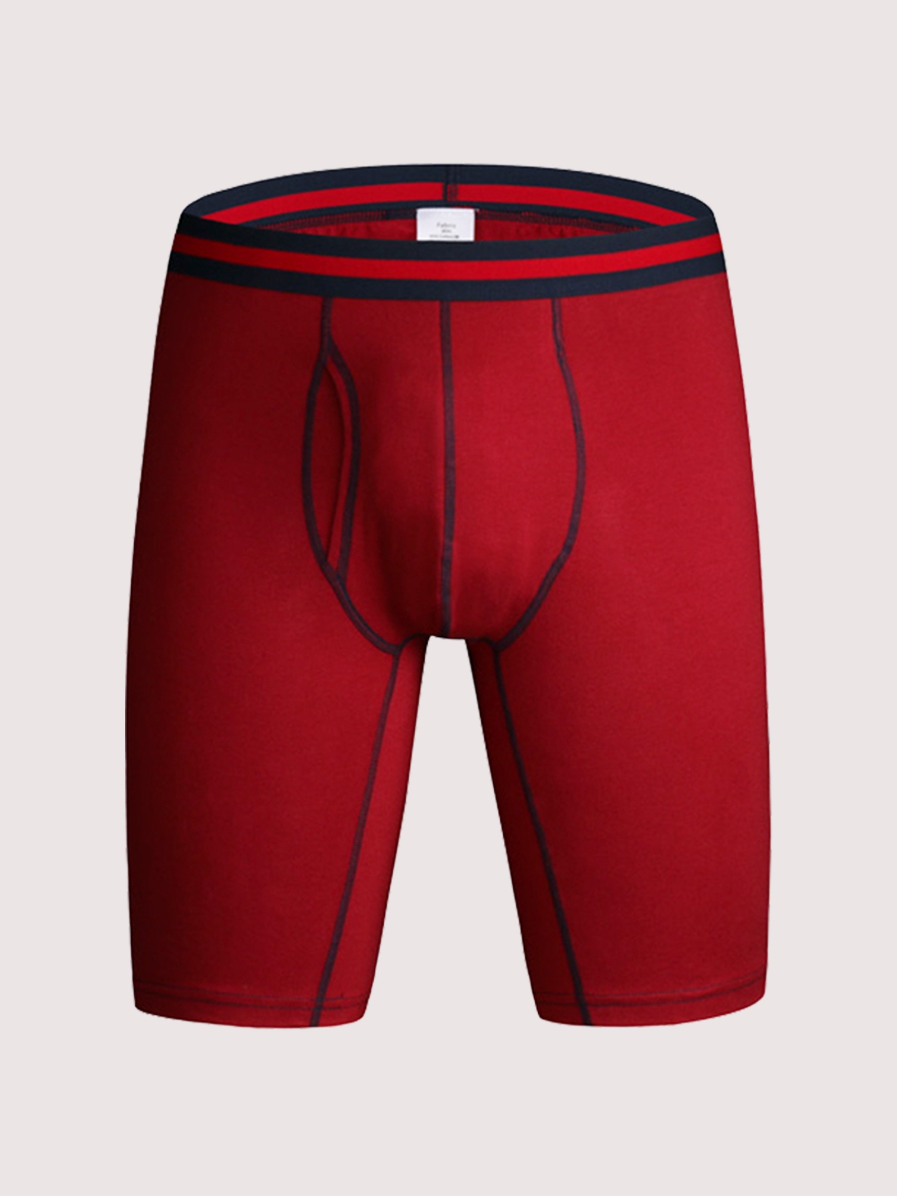 Men's Long Boxer Briefs Shorts Cotton Comfortable Breathable - Temu