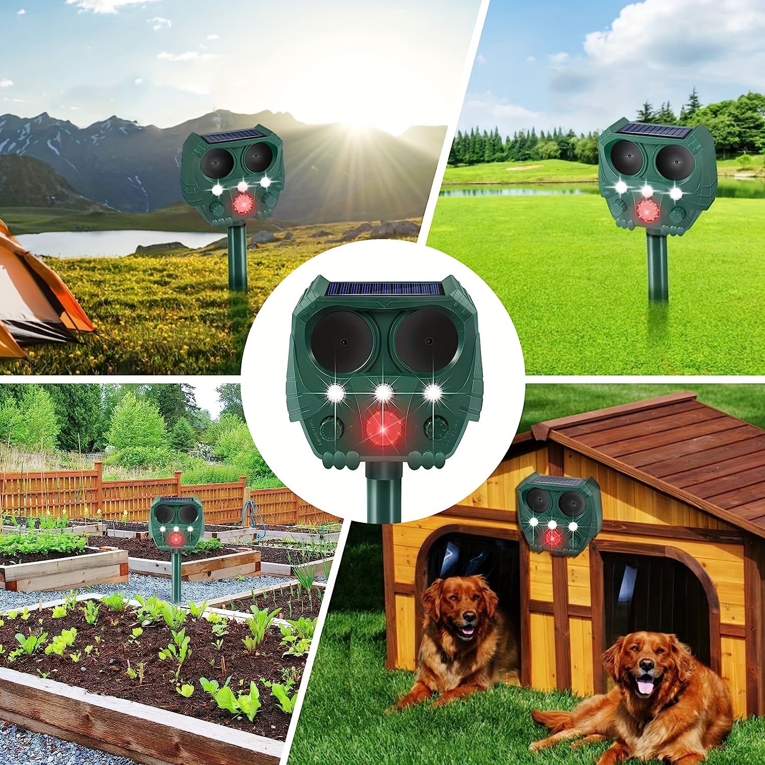 1pc Dissuasore Ultrasuoni Gatti Giardini Repellente Solare - Temu