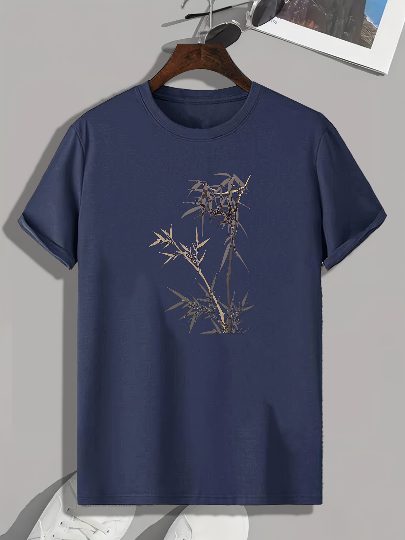 Bamboo Print Men's Graphic T shirt Casual Comfy Tees Summer - Temu