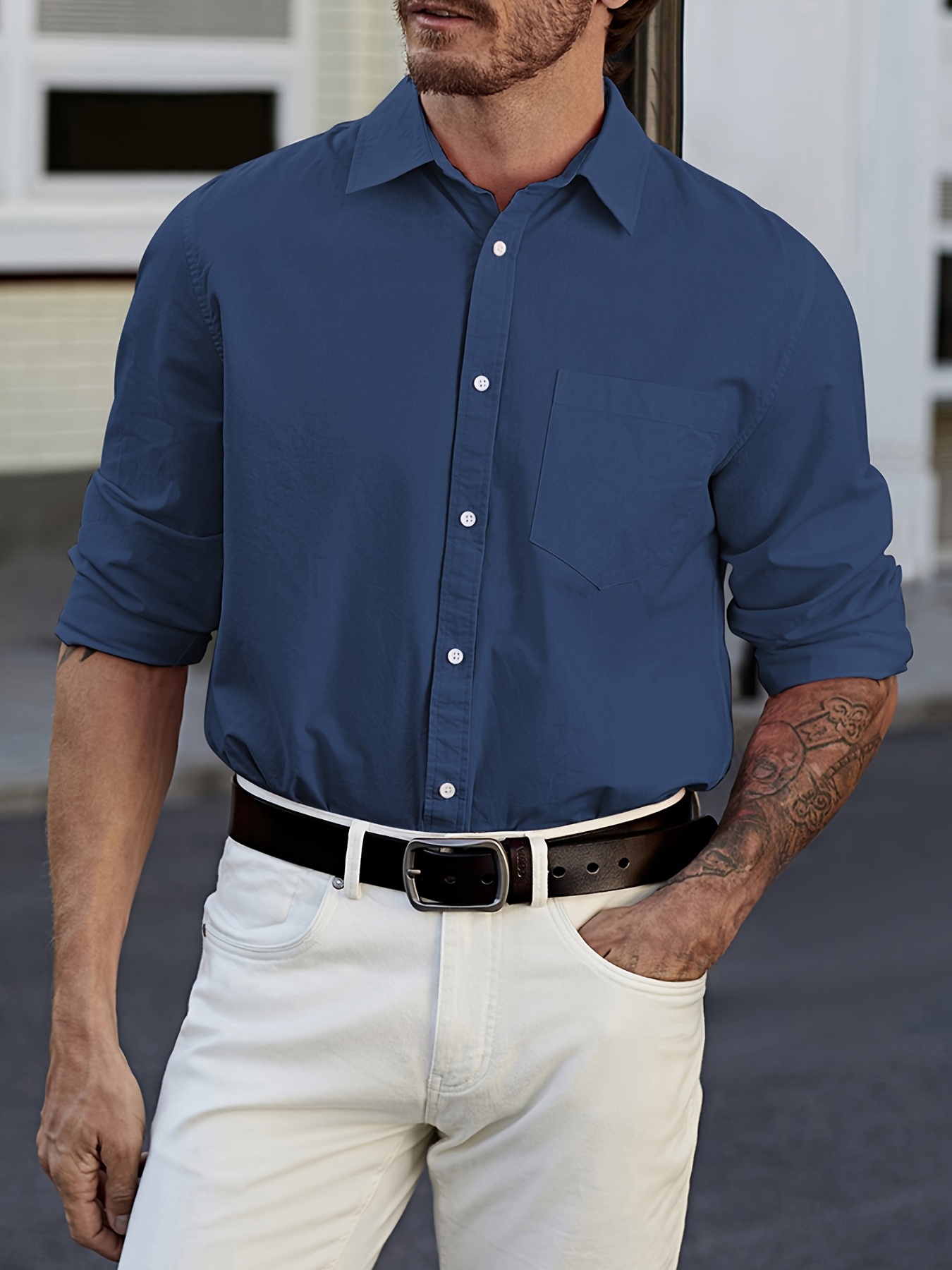 Pin by spiderwin on Camisas manga corta hombre  Men fashion casual shirts,  Stylish shirts, Casual long sleeve shirts