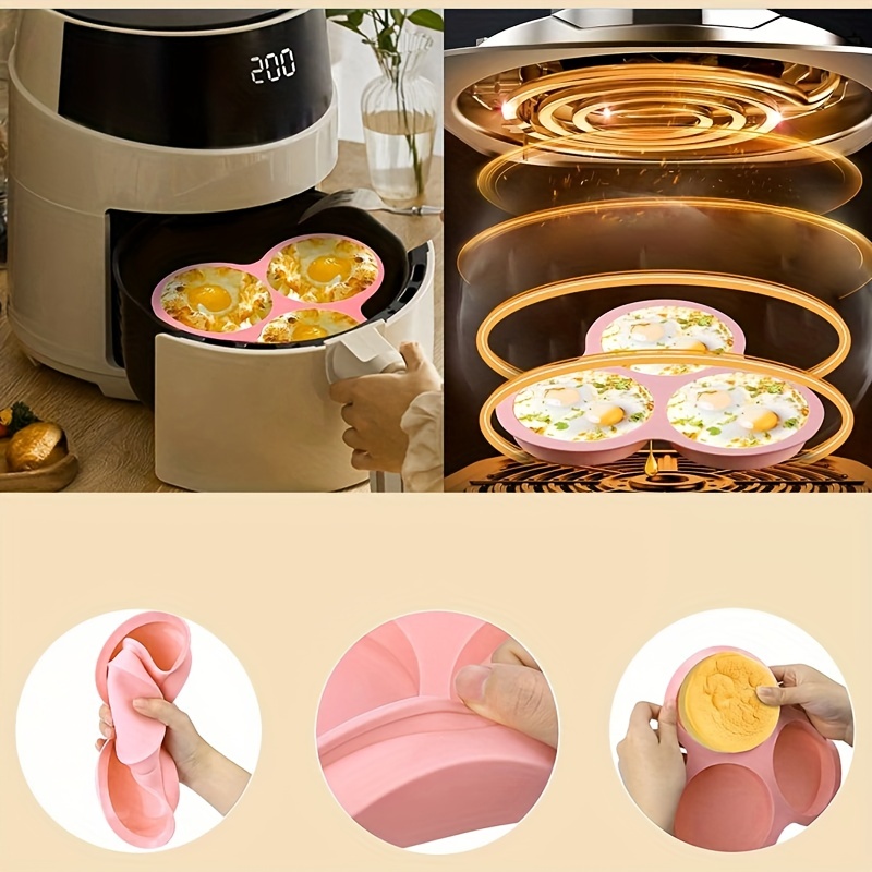 Air Fryer Cake Pan,, Silicone Muffin Mold, Cupcake Mold, Egg Tart Molds,  Oven Accessories, Baking Tools, Kitchen Gadgets, Kitchen Accessories - Temu