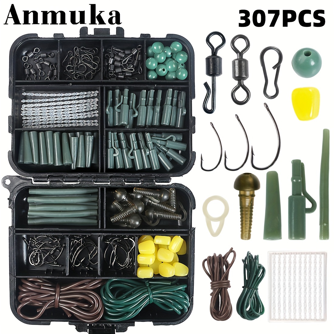 Fishing Accessories Kit 257pcs Fishing Tackle Box With Tackle Included  Weights Sinkers Beads Hooks Fishing Gear And Equipment - AliExpress