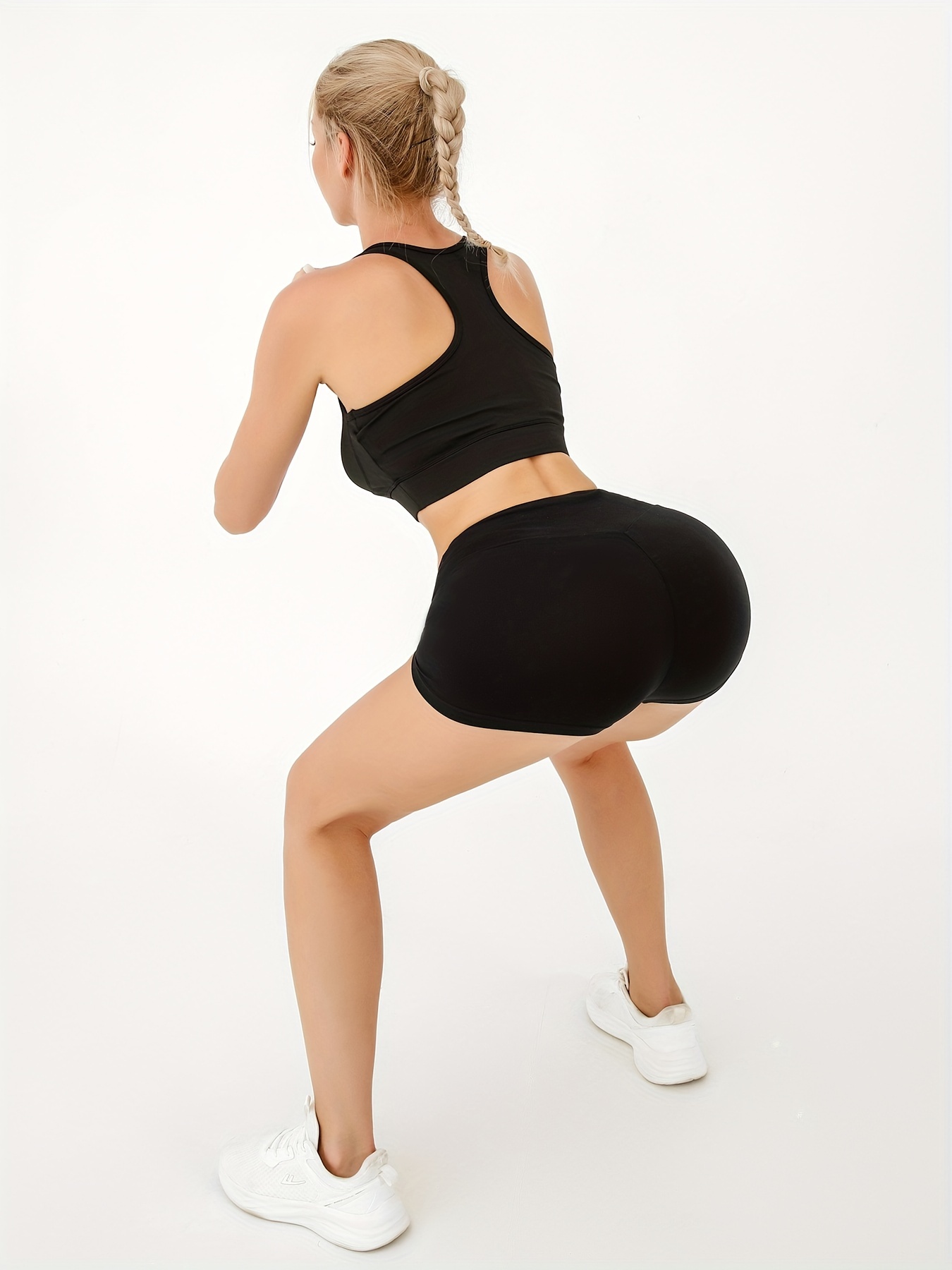 Biker Shorts for Women High Waisted Butt Lifting Tummy Control Seamless  Scrunch Spandex Shorts Stretch Gym Workout Running Yoga Shorts 