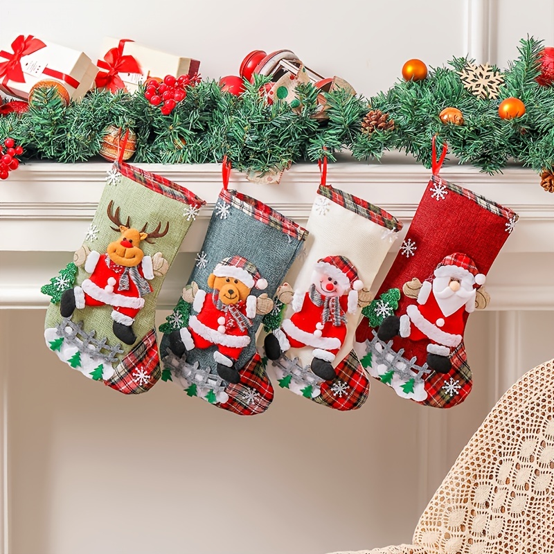 Christmas Stocking Fashion Festive Soft Stylish Classic - Temu