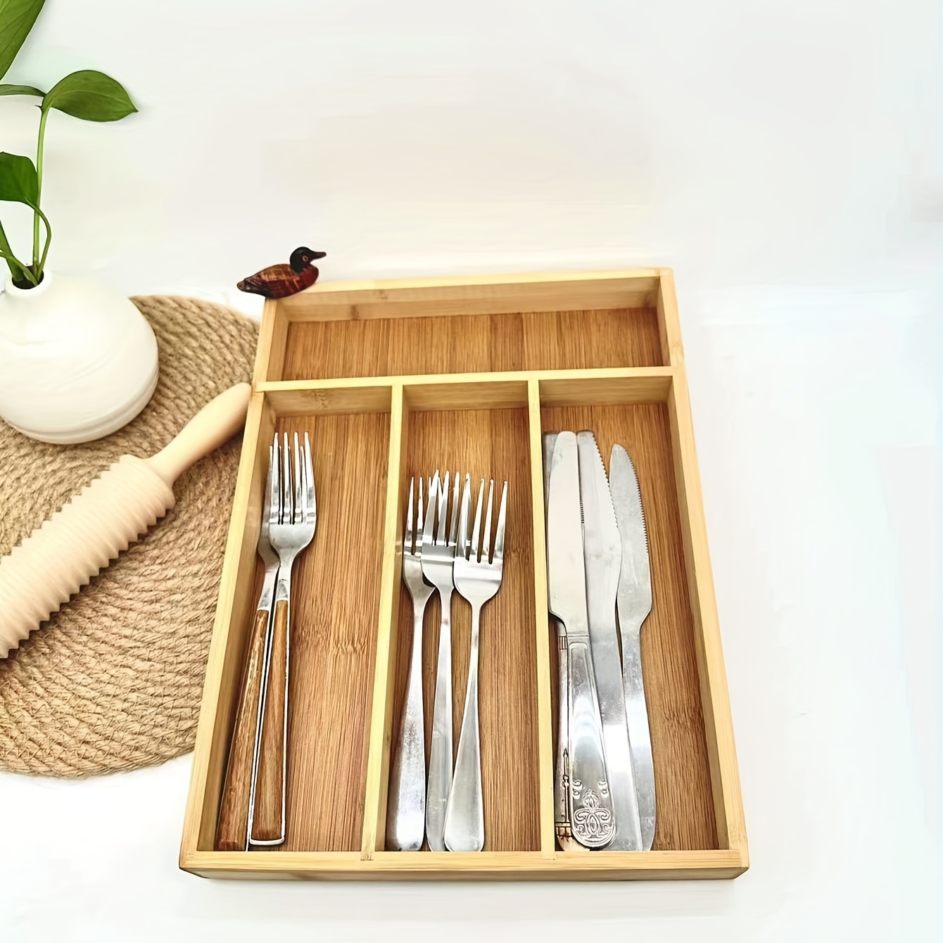 Acheter Tiroir organisateur plateau cuillère couteau fourchette couverts  séparation boîte de rangement accessoires de cuisine