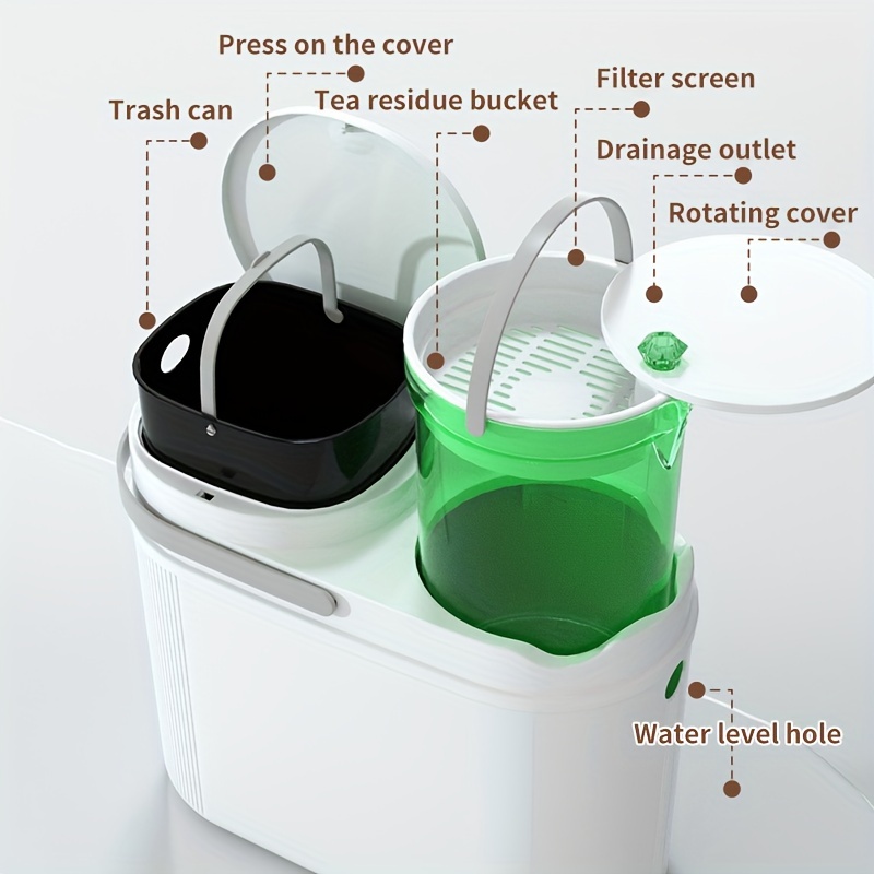 Household Dry and Wet Separation Trash can Tea Bucket Waste Water