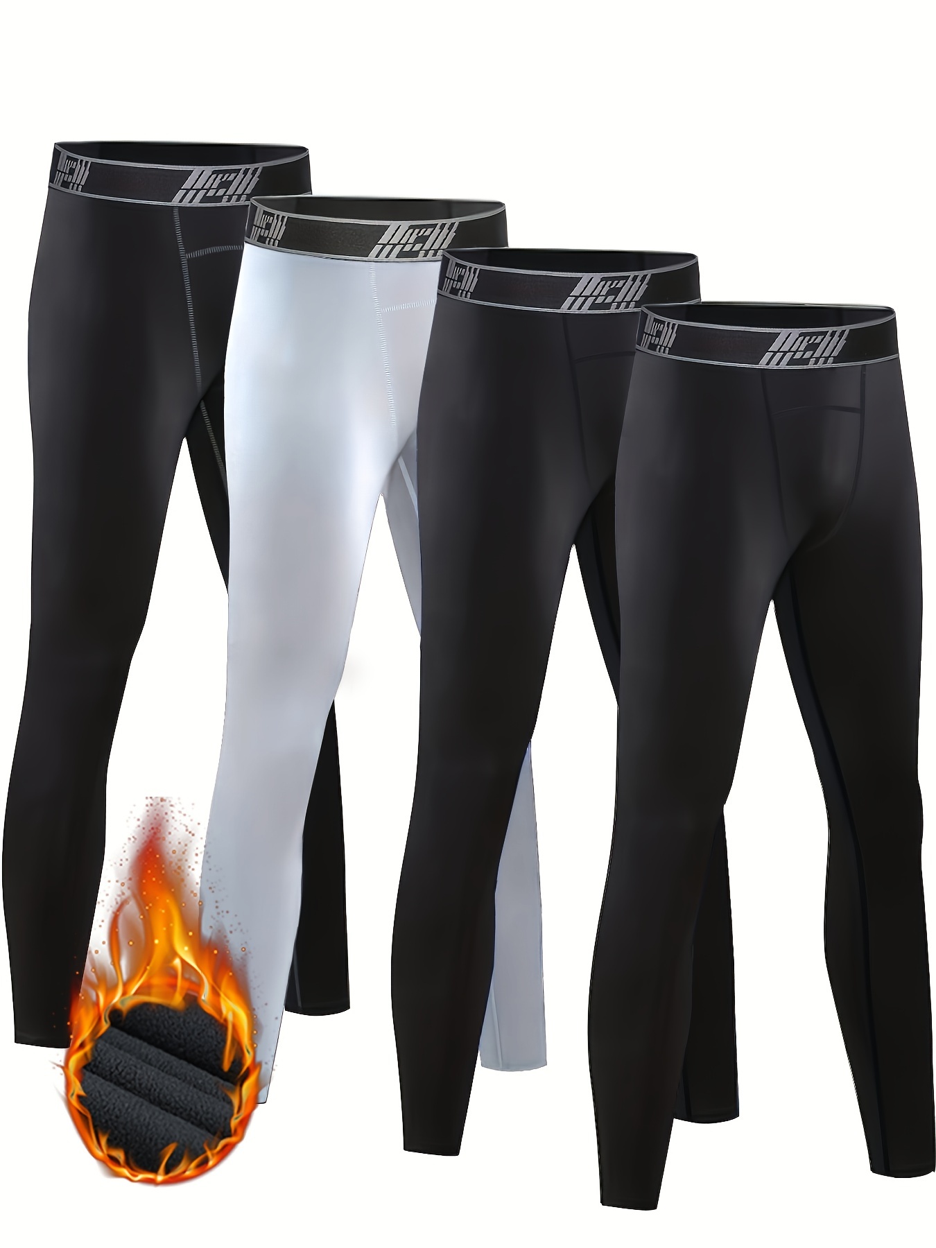 Men's Compression Pants Performance Base Layer Running Yoga - Temu