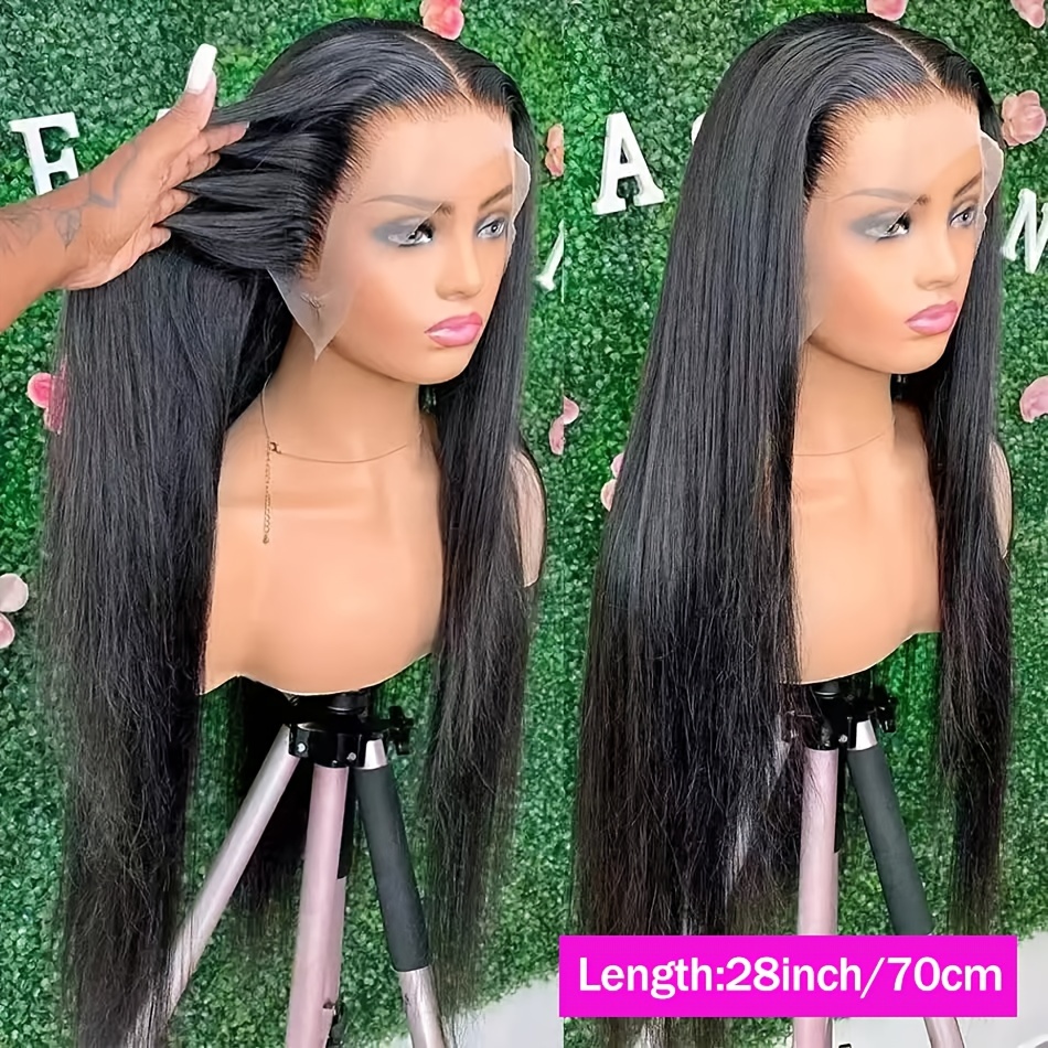 Brazilian Long Straight Human Hair Wigs 13x4 13x6 Lace Front - Temu