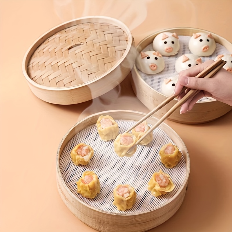 5 Pcs 28 Circular Silicone Steamer Liners Thickened Non Stick Pad