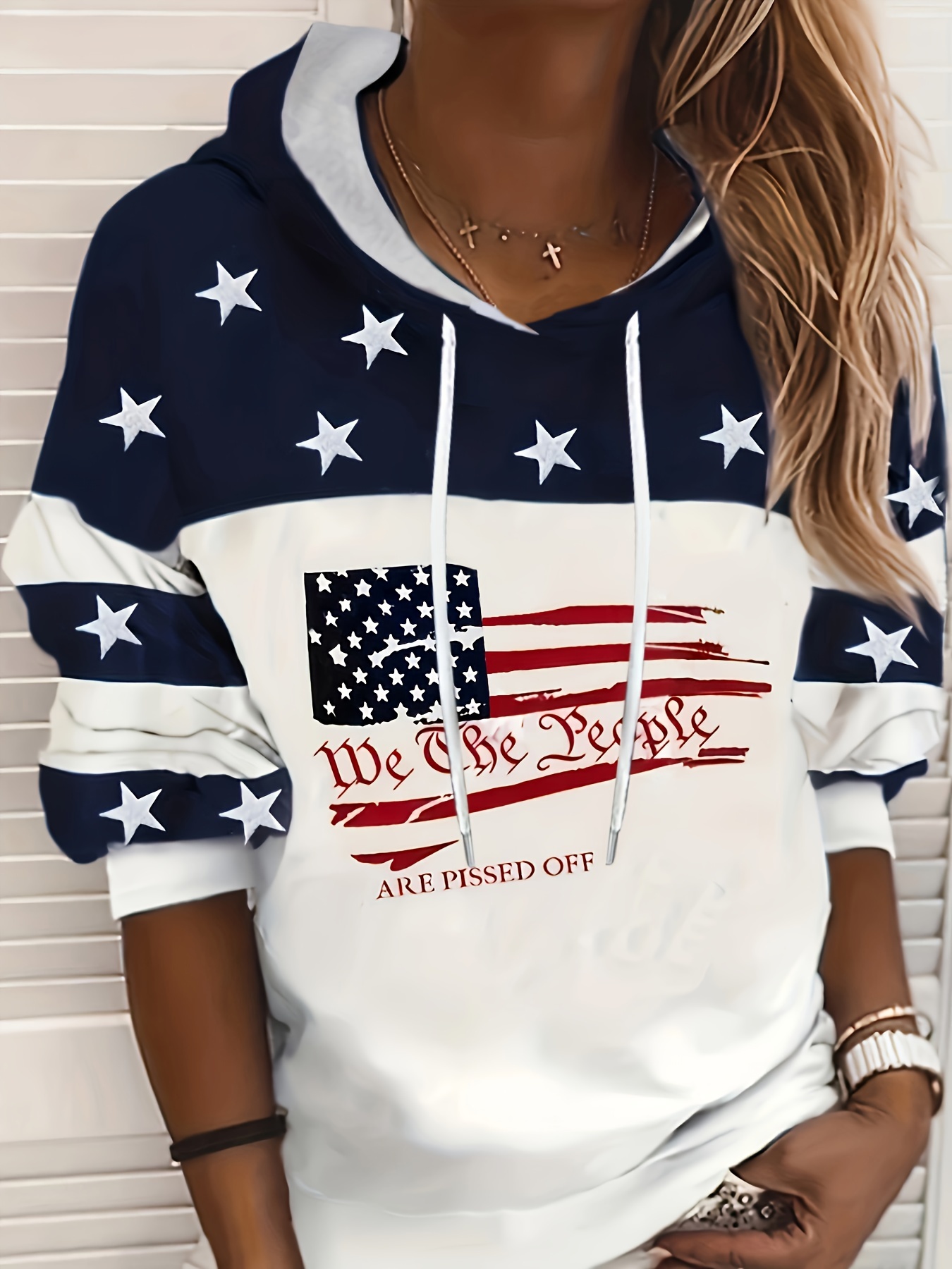 Ruched Plus Size Patriotic Tunic American Flag Top