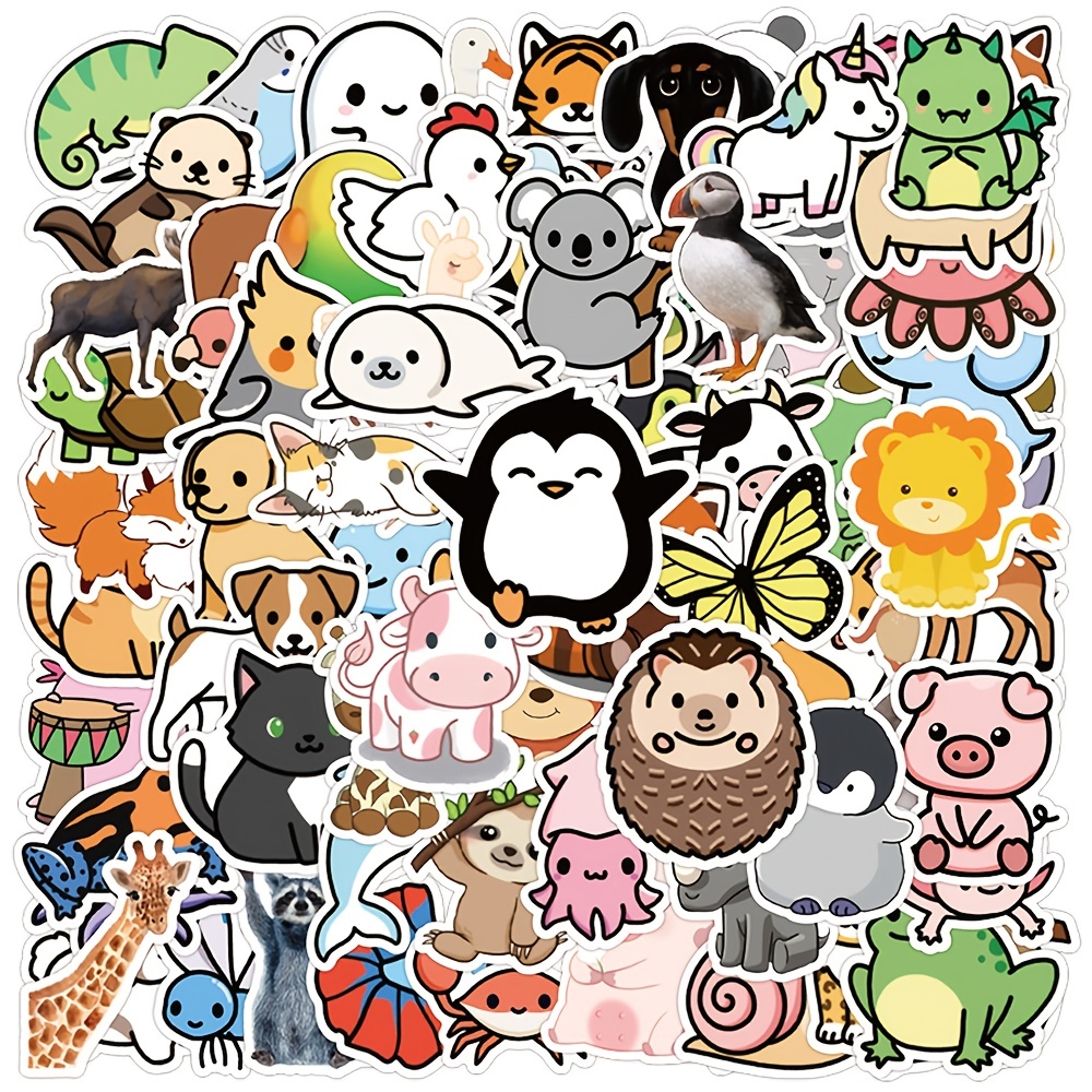 Adorable Animal Stickers Perfect For Notebooks Scrapbooks - Temu
