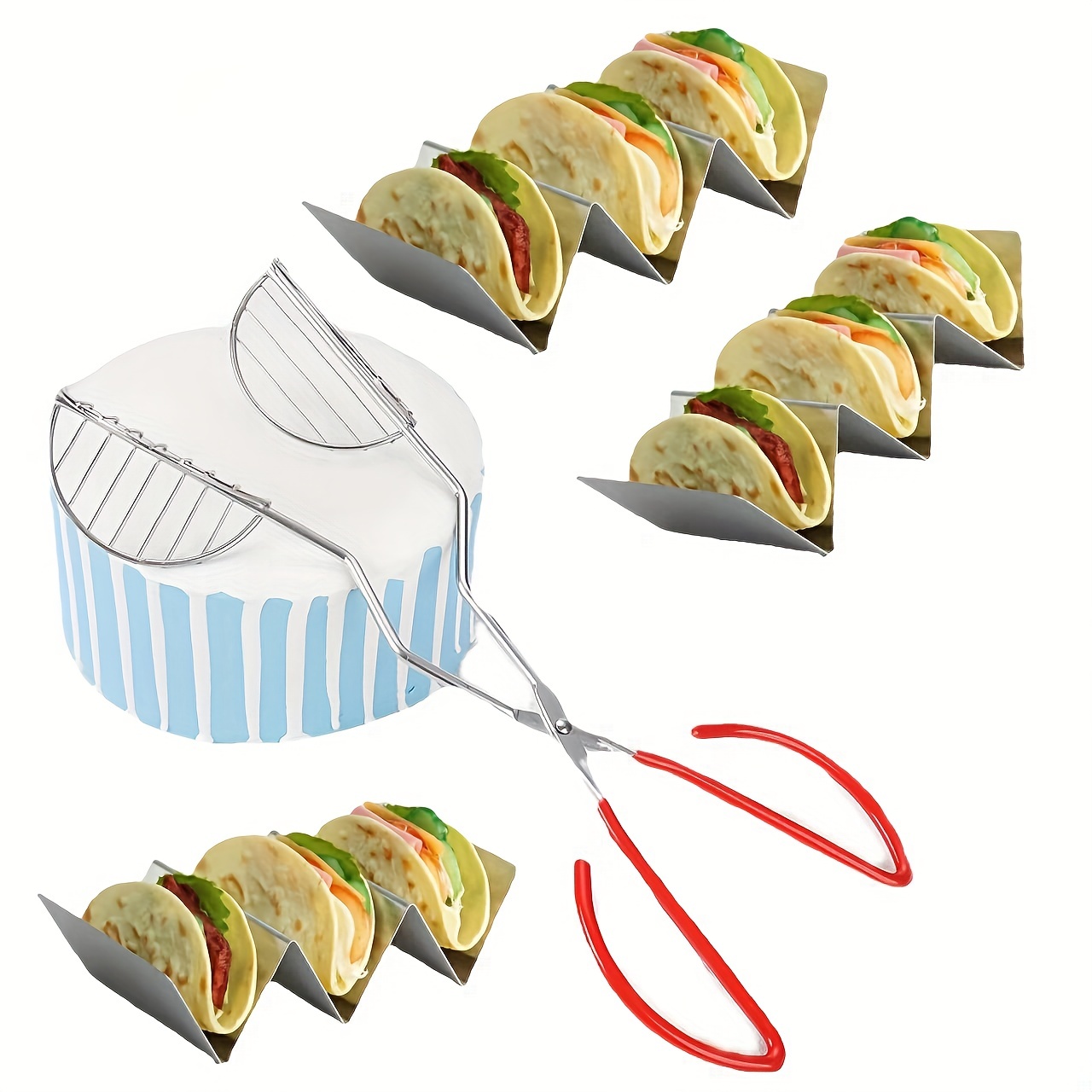 Stainless Steel Taco Holder Mexican Taco Rack Kitchen - Temu