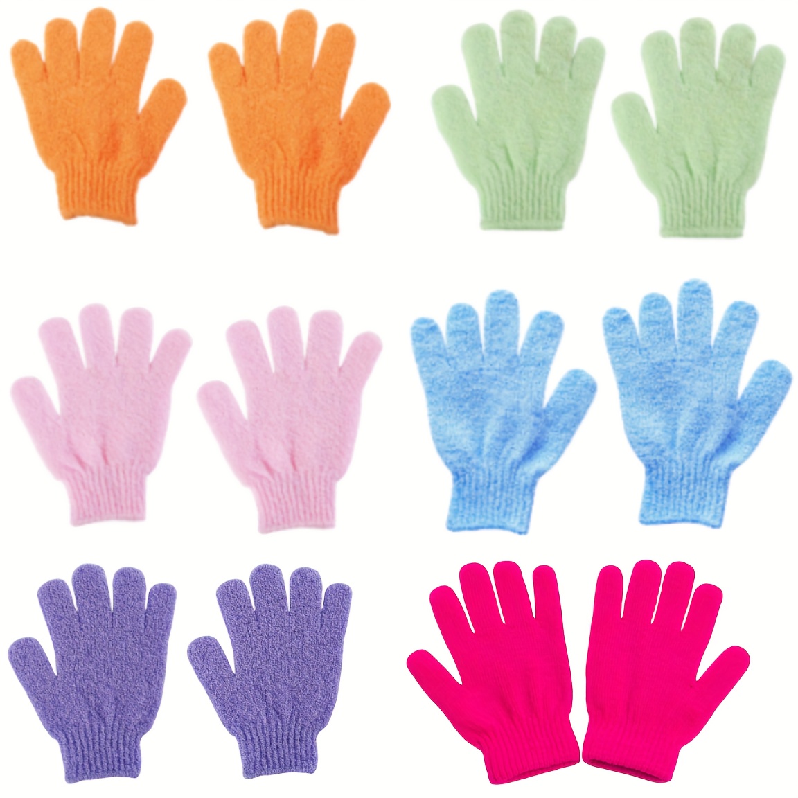 Image of Set Of 12 Exfoliating Bath Gloves Ideal For Showers, Spas, Massages, And Body Scrubs; The Skin And Appropriate For Women, Men, And