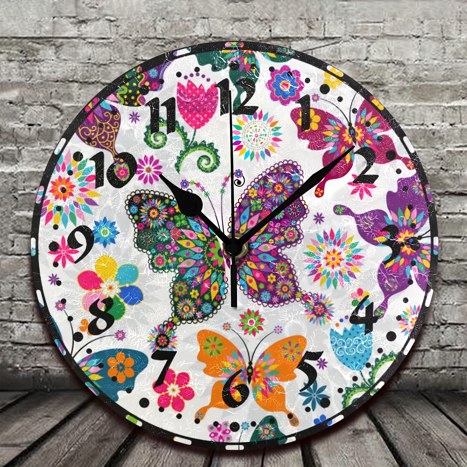 1pc Reloj De Pared, DIY 3D Arte Espejo Pegatina De Pared, Estilo Nórdico  Mariposa Pegatina Reloj De Pared De Arte Moderno Decoración Del Hogar