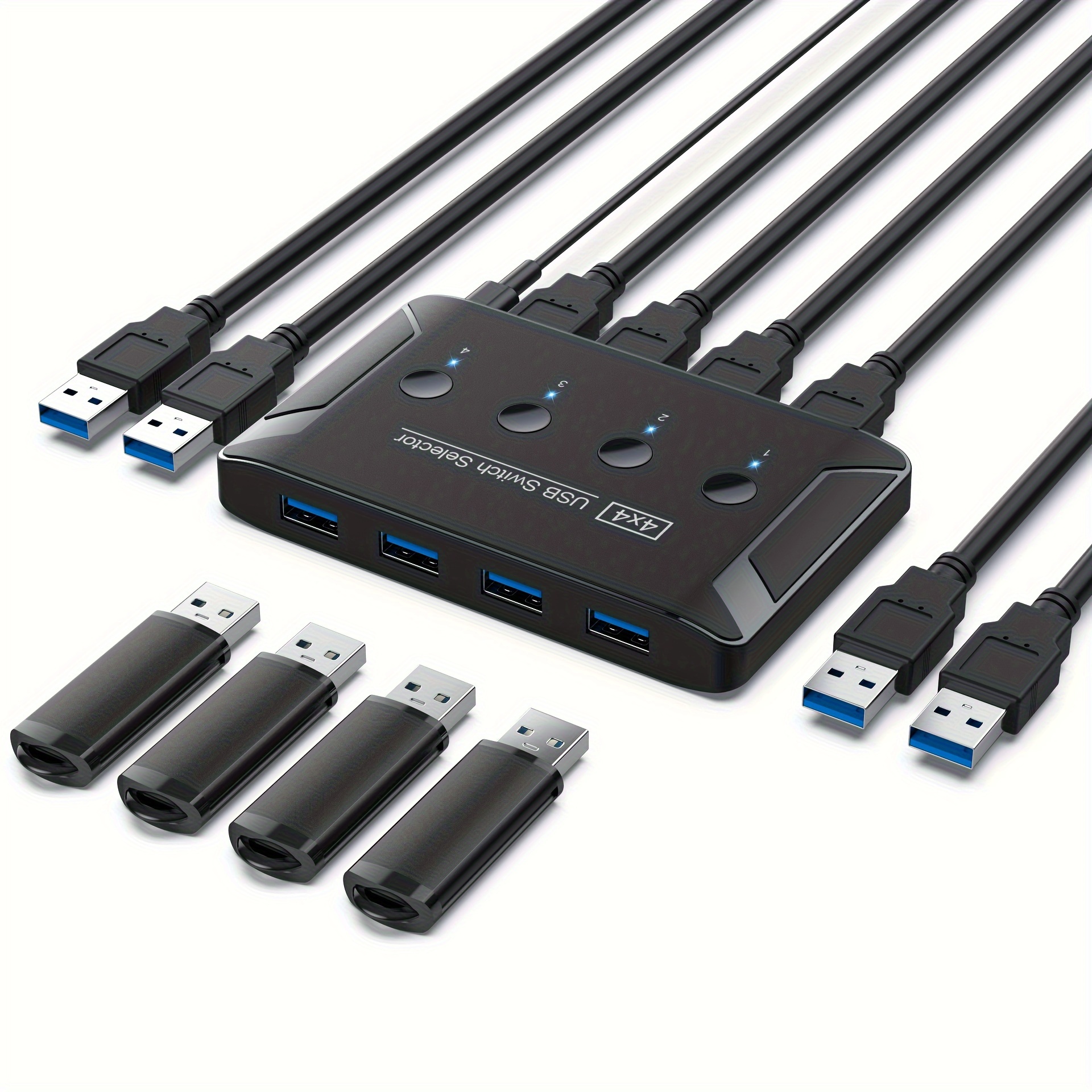 4 to 4 USB 3.0 Peripheral Sharing Switch