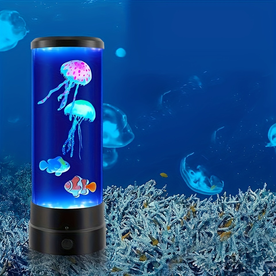 1pc Lumière D'aquarium Océanique, 16 Couleurs De Lumière LED Pour Aquarium,  Lumière De Nuit, Décoration Artistique Décorative D'exposition, Méduses