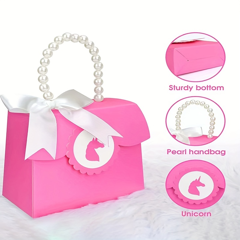 Wedding Candy Box With Velvet Ribbon Pearl Party Package - Temu