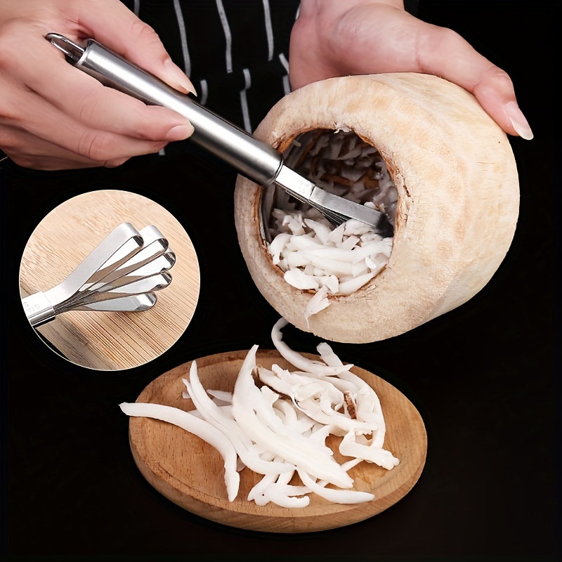 Creative Stainless Steel Shredded Coconut Knife Home Coconut Grater  Scraping Coconut Meat Scraper Fish Fruit Planing