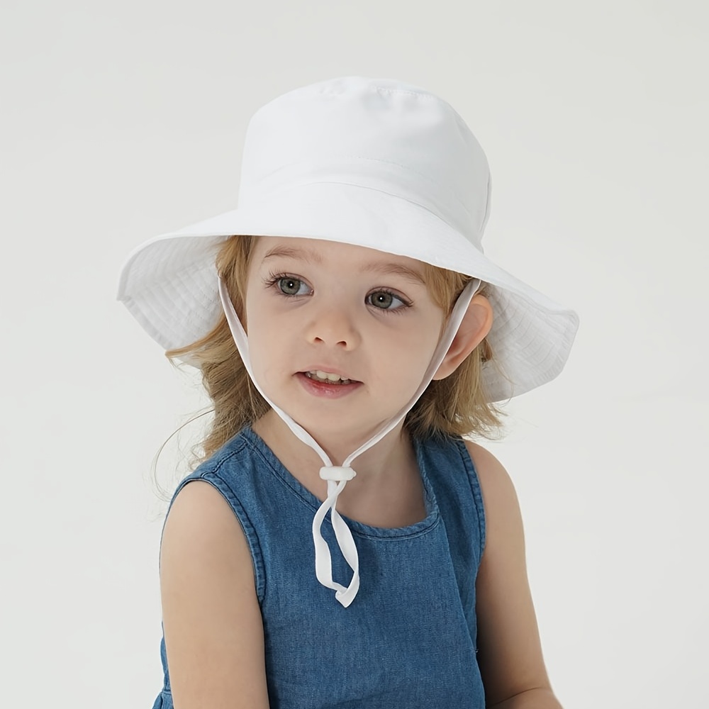 Kids Bucket Hat Adjustable Windproof Rope Sun Hat Fisherman - Temu