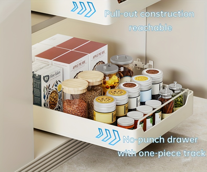 Organizador de especias para cocina, estante de almacenamiento, despensa,  secado de platos, soporte extraíble, accesorios