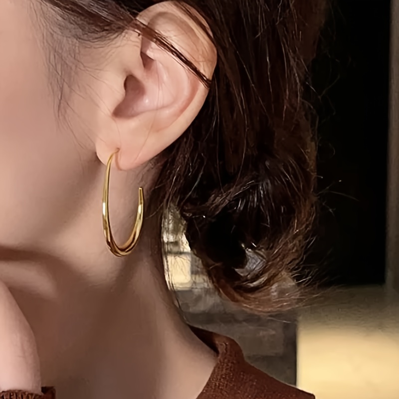 Women's Teardrop Hoop Earrings