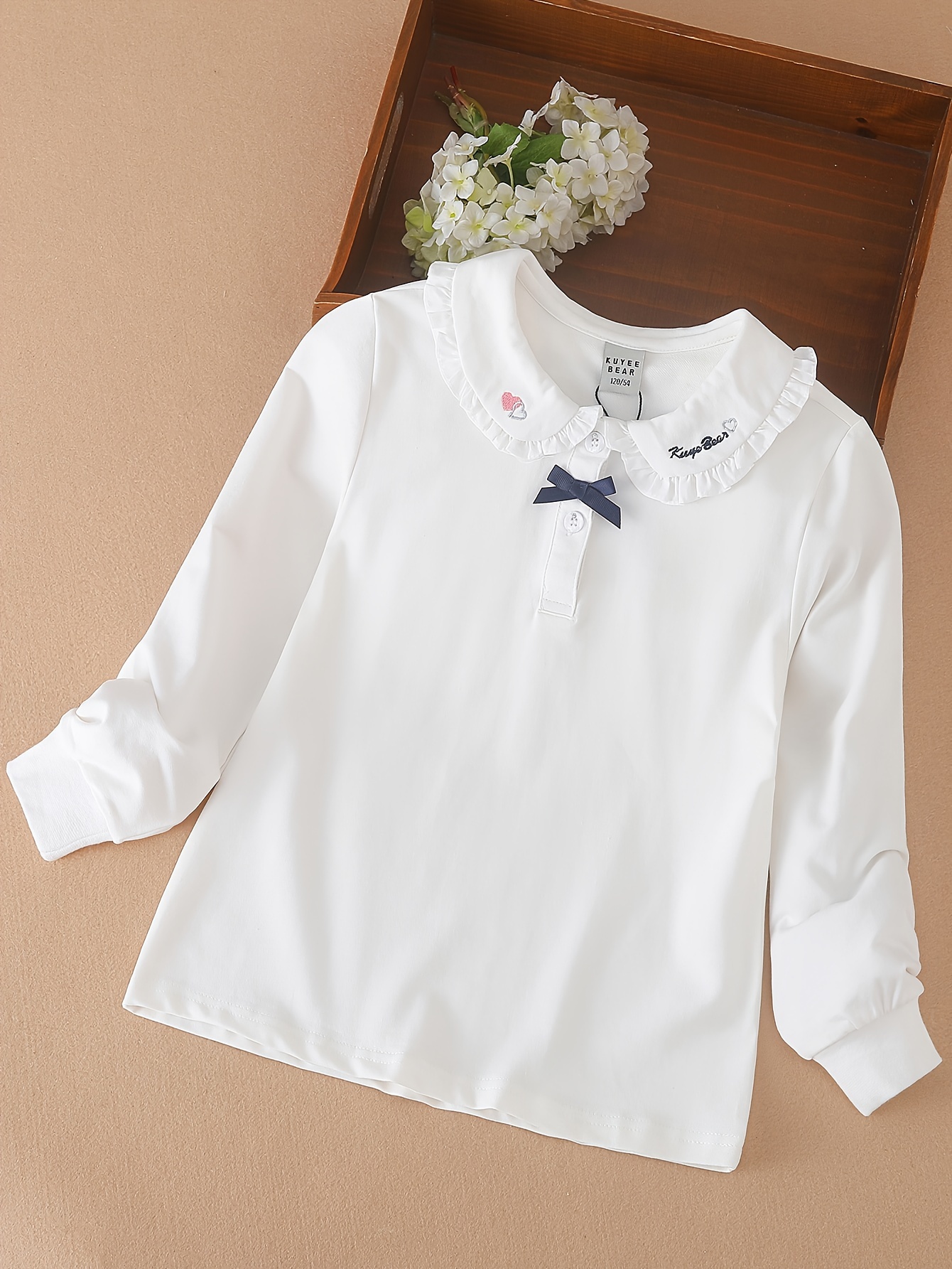 3pcs Girls All-match Solid Long Sleeve Undershirts, Toddler's Crew Neck  Casual T-shirts Blouses