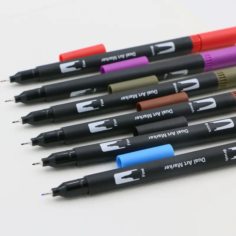 24 Dual Tip Brush Marker Pens For Coloring Perfect For Kids - Temu