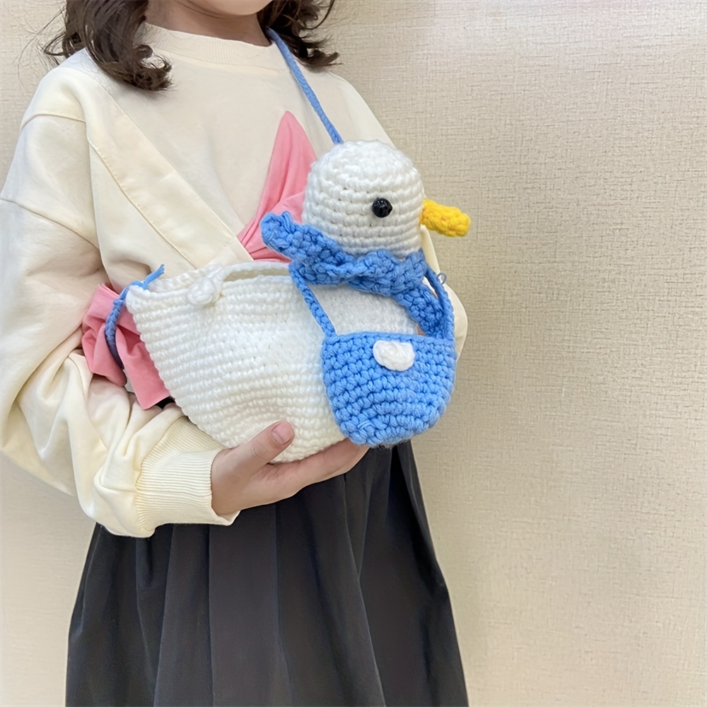 Creative Cute Cartoon Knit Duck Shoulder Bag Crossbody Bag Coin Purse  Mobile Phone Bag Decorative Accessories Holiday Gift For Boys And Girls -  Temu Italy