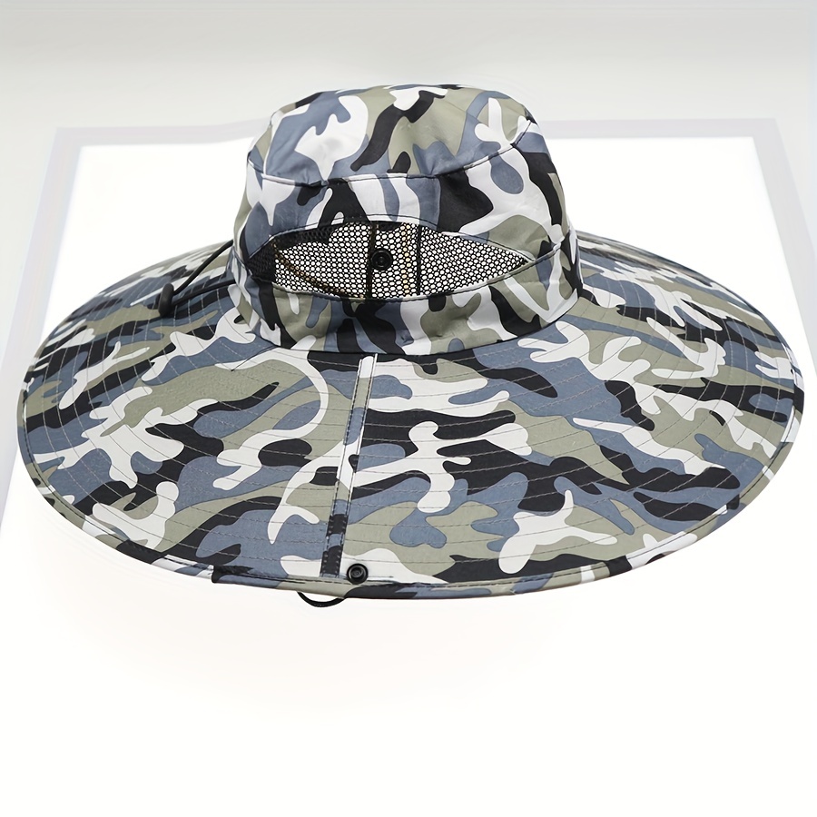 Wide Brim Camouflage Sun Hat Foldable Outdoor Hiking Fishing - Temu