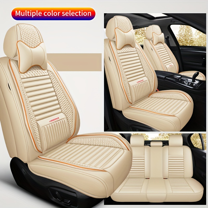 Vollauto Fünf Sitze Autositzbezug Kissen Universalmodell Vollständig  umgebener Kunstleder-Autositzschutz