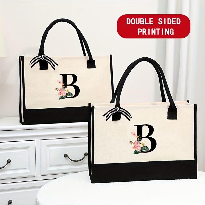 Mud pie best sale initial canvas tote