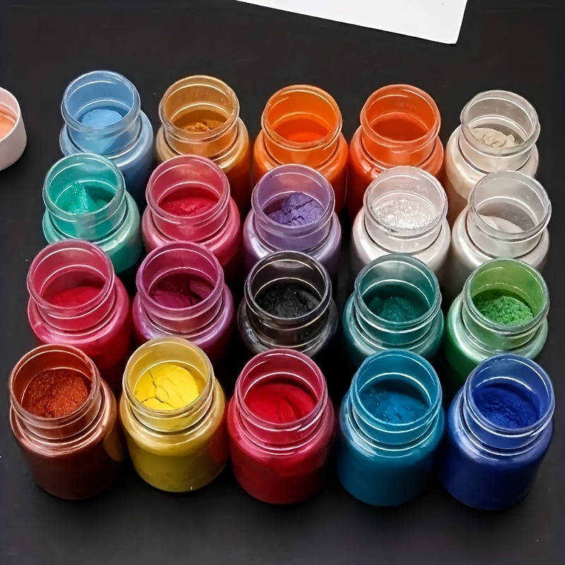  Polvo de mica para resina epoxi – 30 colores pigmentos en polvo  de resina tinte, polvo perlado natural de grado cosmético para pintura,  fabricación de jabón, esmalte de uñas, fabricación de
