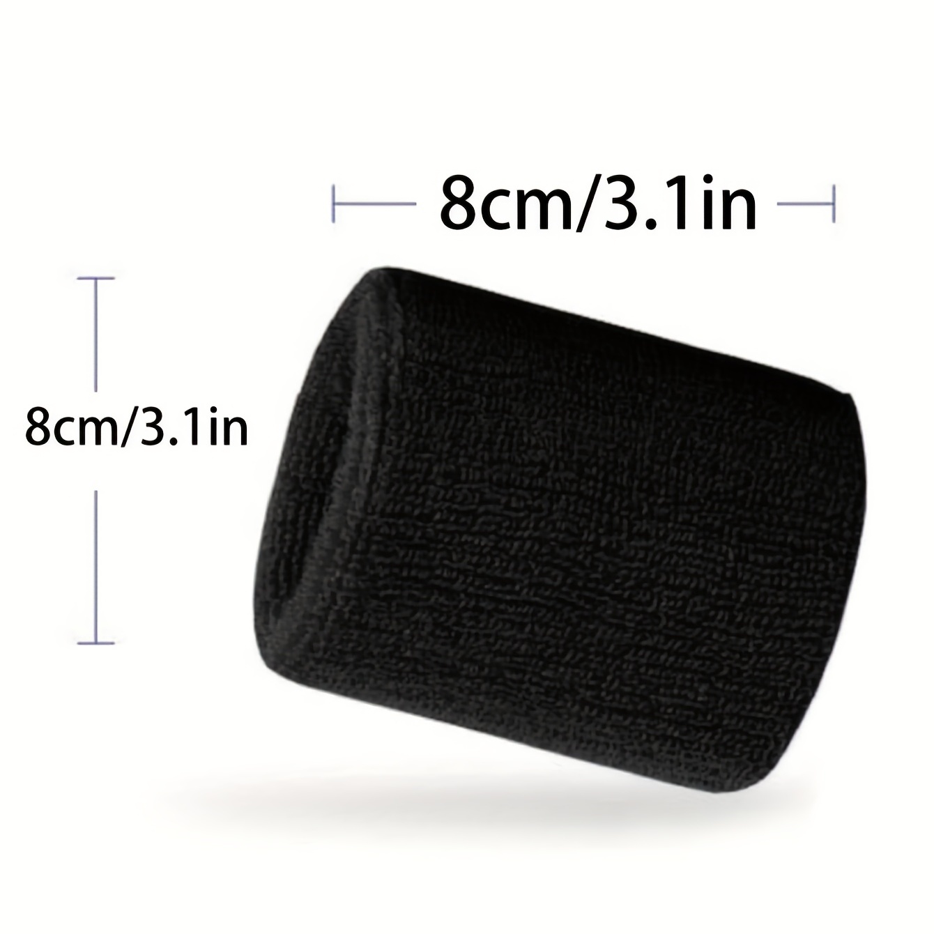 Couver 9 inch Extra Long Thick Athletic Cotton Absorbent Sports Wrist Sweatbands for Basketball, Running, Tennis, Gym, Cycling and Working Out (1