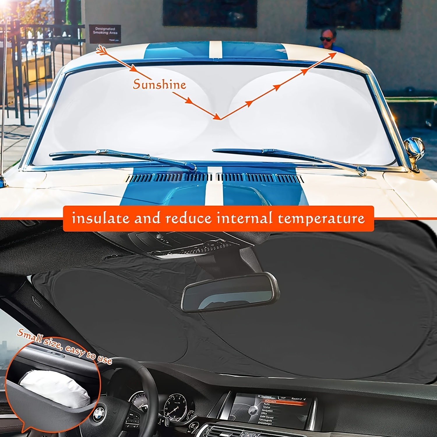 Protect Car Sun's Rays Automotive Windshield Sunshade Fits - Temu