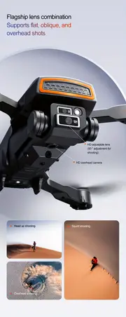 lu50 drone equipped with esc high definition hd electronic governor dual camera four sided obstacle avoidance cool lighting one key takeoff landing 360 rolling stunt details 8